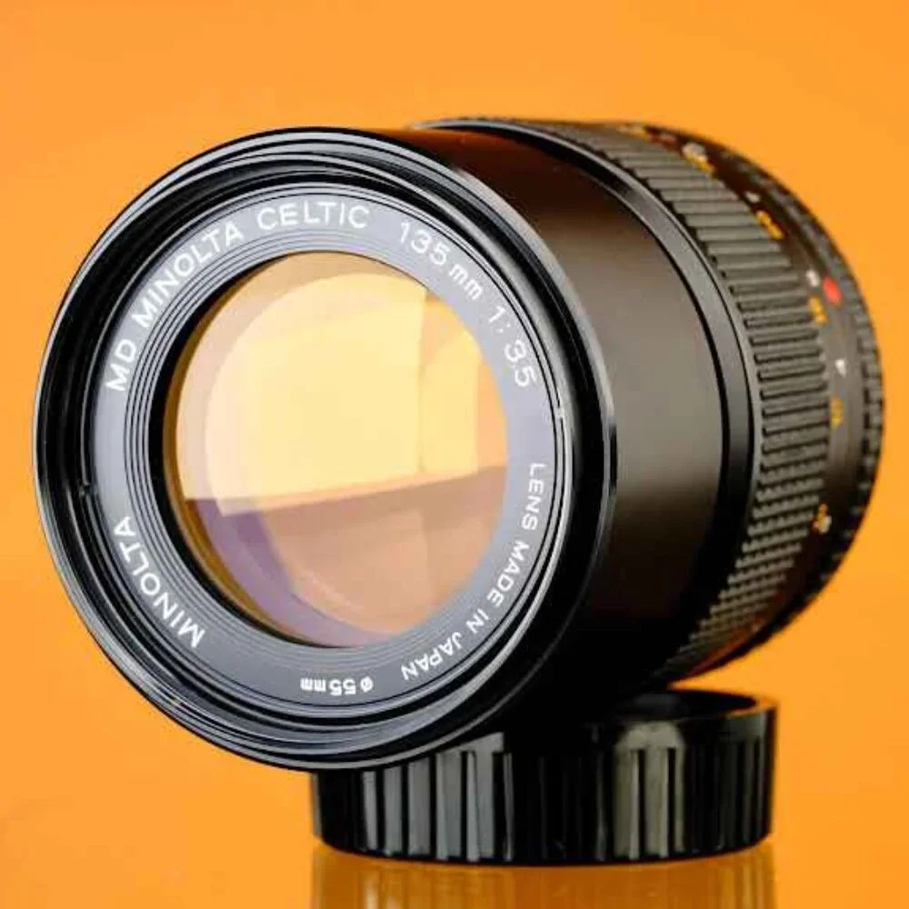 Minolta Lens Minolta MD 135 mm f/3.5 Celtic Telephoto Camera Lens Made In Japan